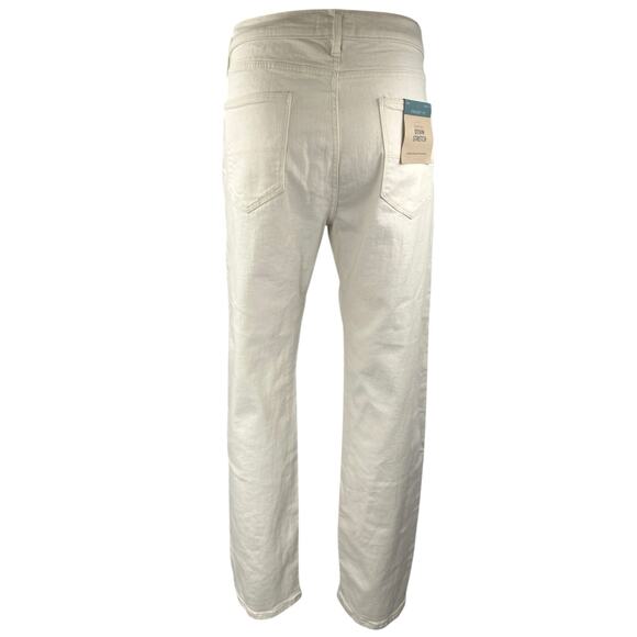NEW Marks & Spencer Men's White Straight Fit Stretch Denim Jeans Pants Size 36 - Picture 3 of 7